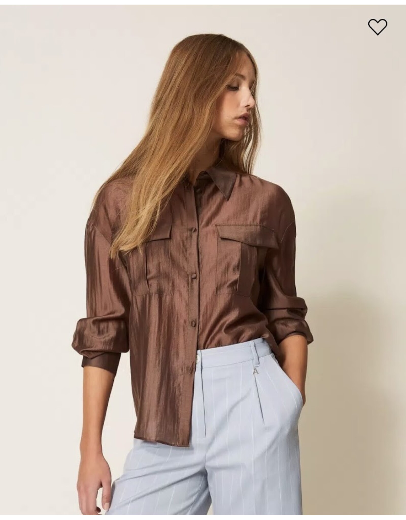 ACTITUDE TWIN SET 261AP2186 CAMICIA CHOCOLADE