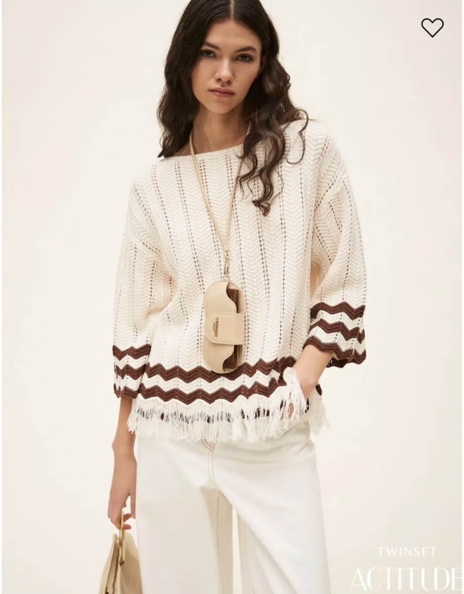 ACTITUDE TWIN SET 261AP3061 MAGLIA BIC MILK