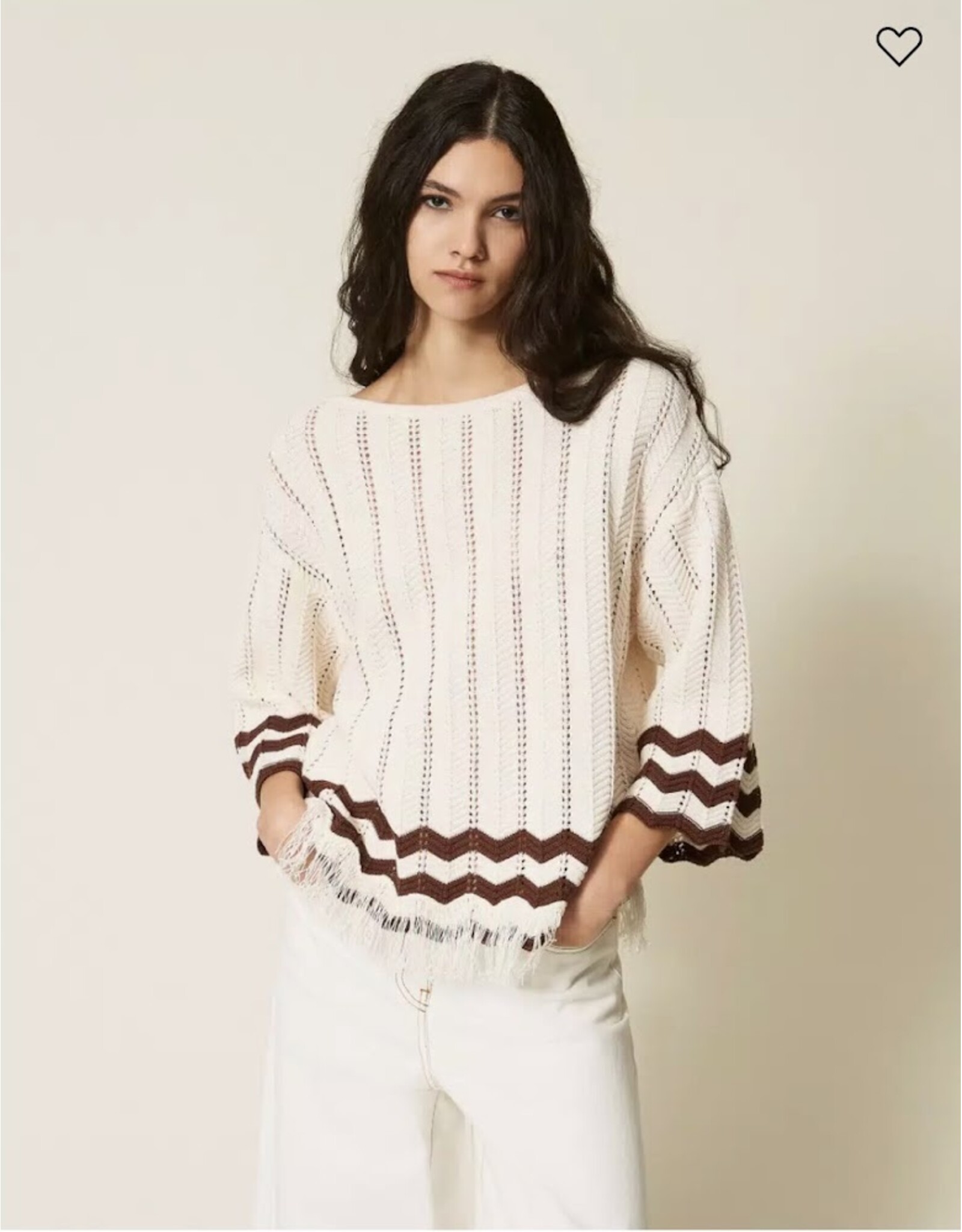 ACTITUDE TWIN SET 261AP3061 MAGLIA BIC MILK