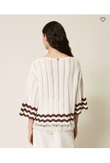 ACTITUDE TWIN SET 261AP3061 MAGLIA BIC MILK