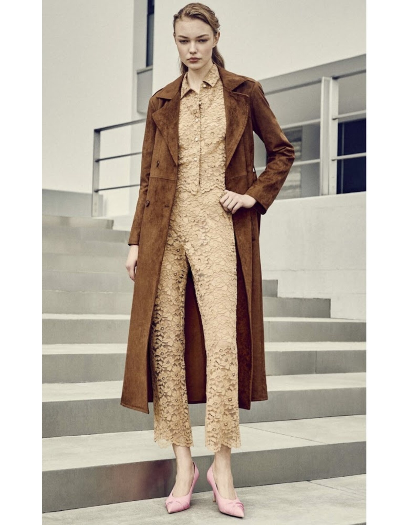 ACTITUDE TWIN SET 261AP2330 TRENCH CHOCOLA