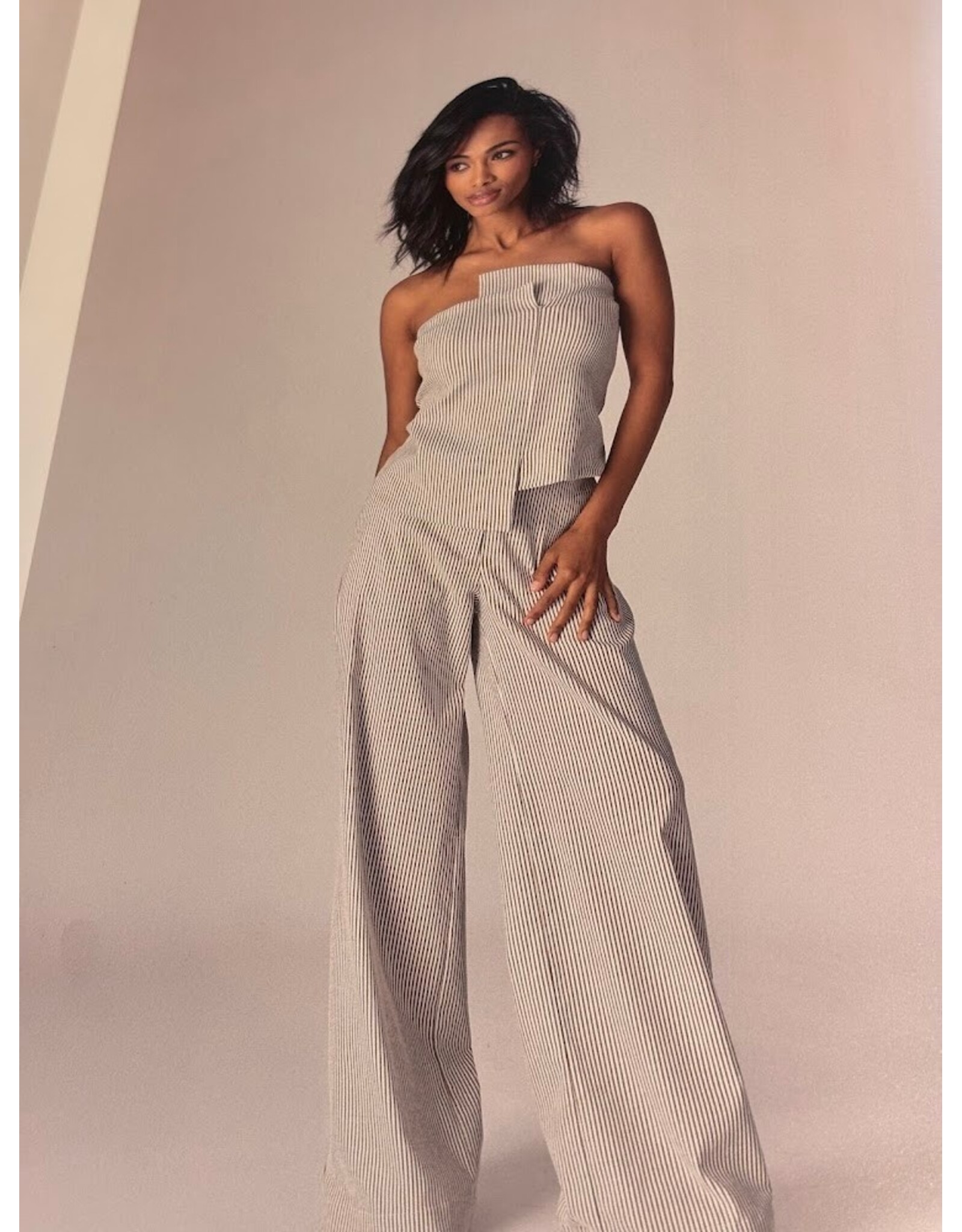 LALOTTI LENNY PANTS TAUPE STRIPE