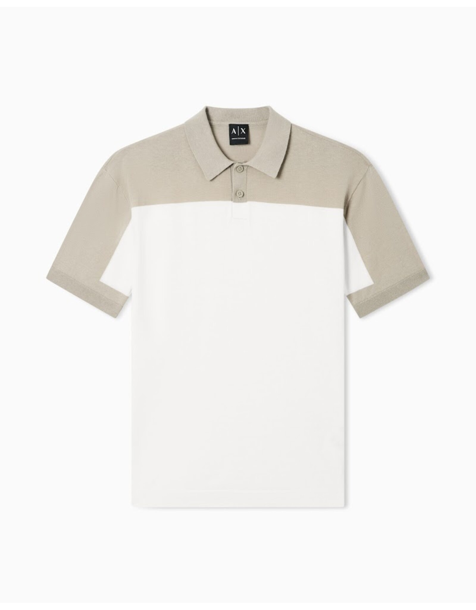 ARMANI EXCHANGE A/X XM002151 MAN KNITTED POLO CREAM -WINTER TWING