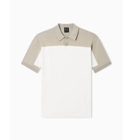 ARMANI EXCHANGE A/X XM002151 MAN KNITTED POLO CREAM -WINTER TWING
