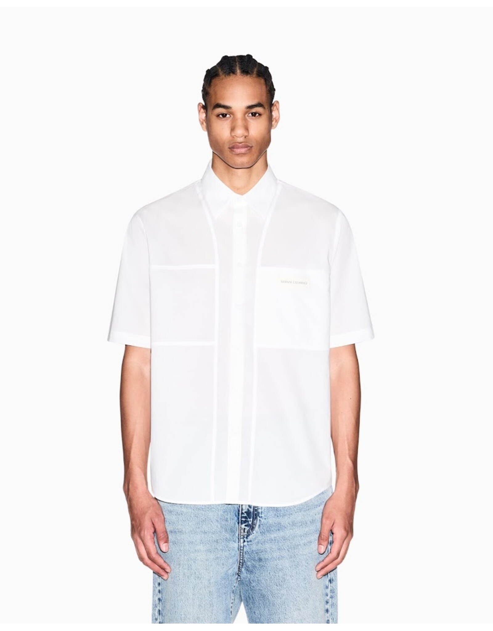 ARMANI EXCHANGE A/X XM002317 MAN WOVEN SHIRT OFF WHITE
