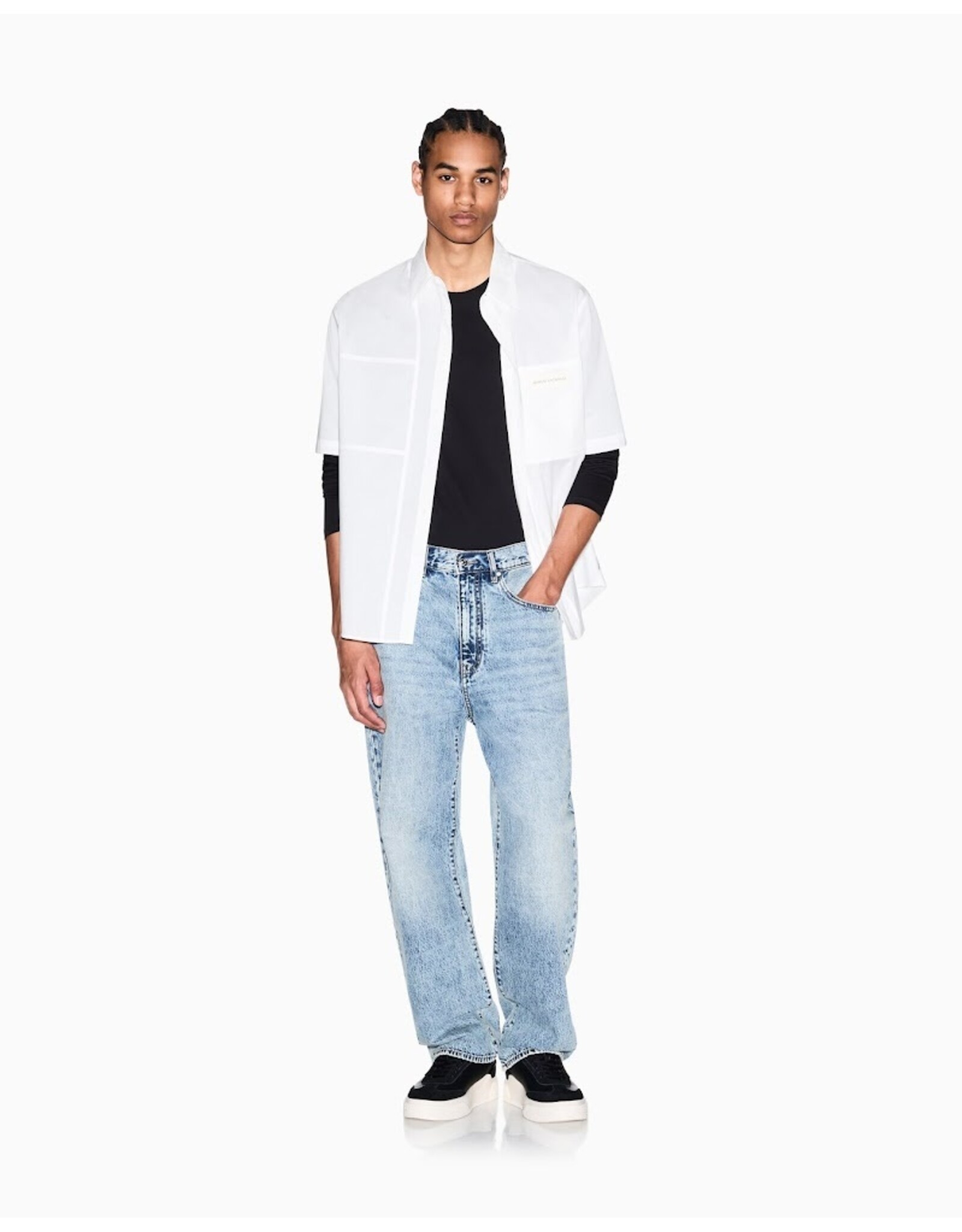 ARMANI EXCHANGE A/X XM002317 MAN WOVEN SHIRT OFF WHITE