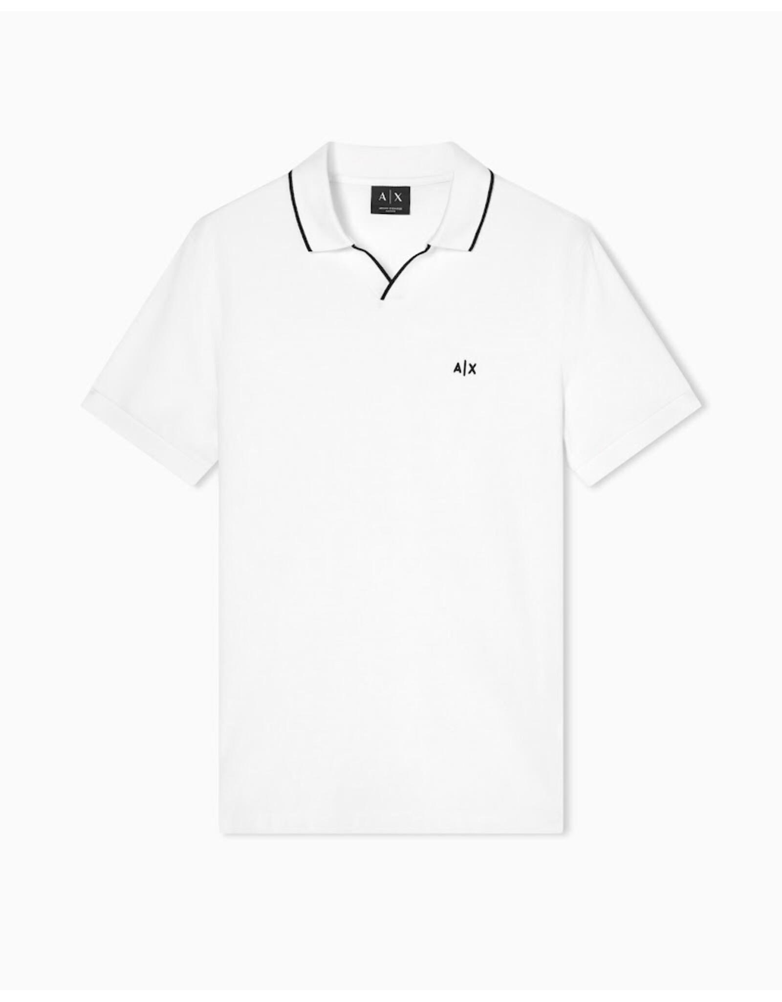 ARMANI EXCHANGE A/X XM002401 MAN JERSEY POLO SHIRT OFF WHITE