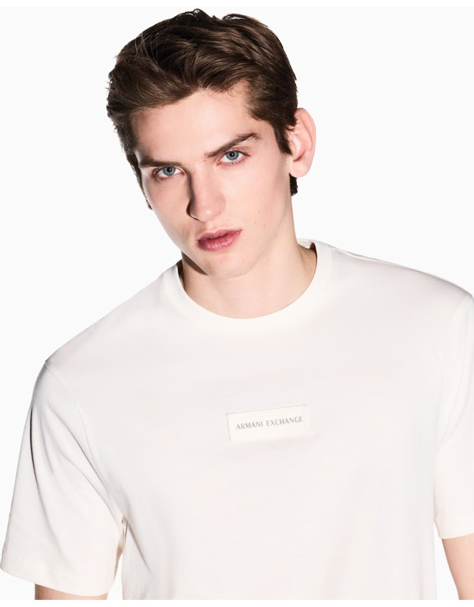 ARMANI EXCHANGE A/X XM002471 MAN JERSEY T-SHIRT CREAM