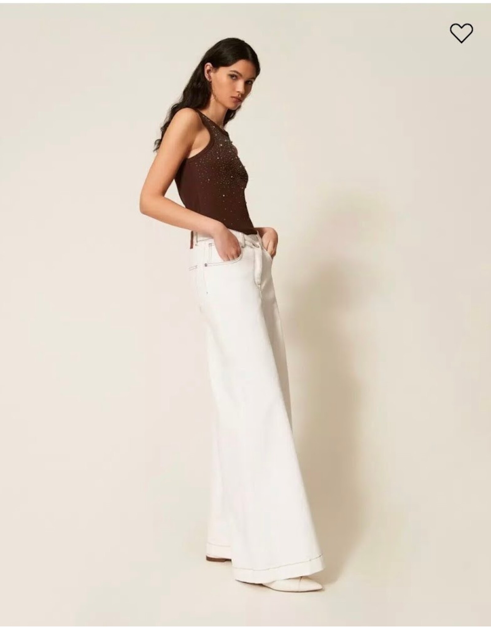 ACTITUDE TWIN SET 261AP2384 WIDE LEG MILK