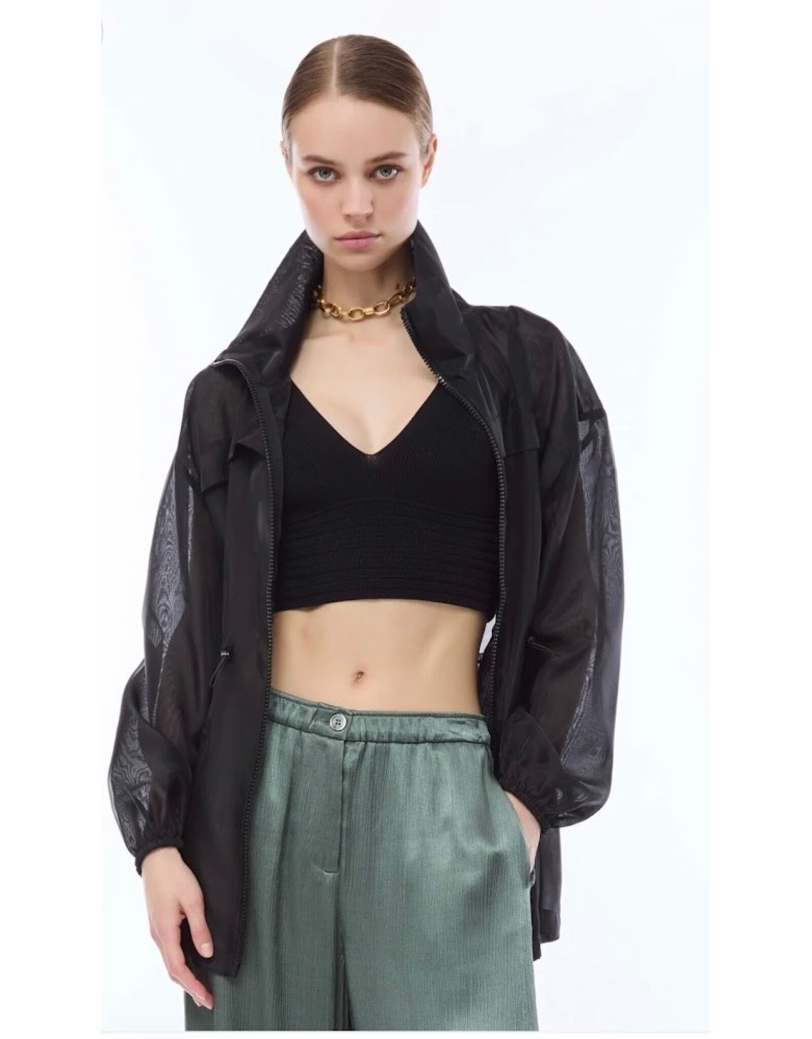 NENETTE 41BB-BIKO GIACCA CONFEZIONE FULL ZIP NERO