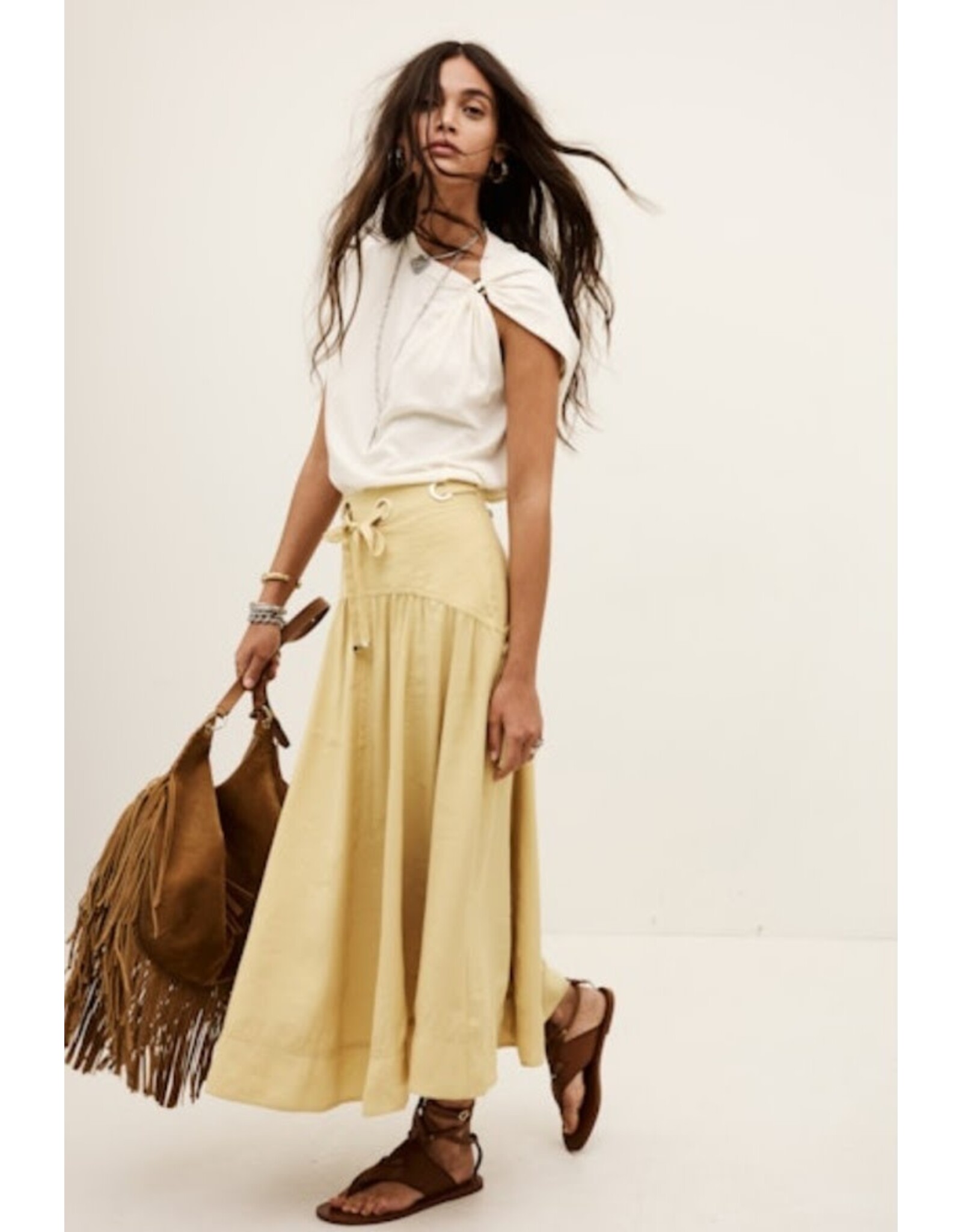 BA&SH JUPE DONIA PAILLE