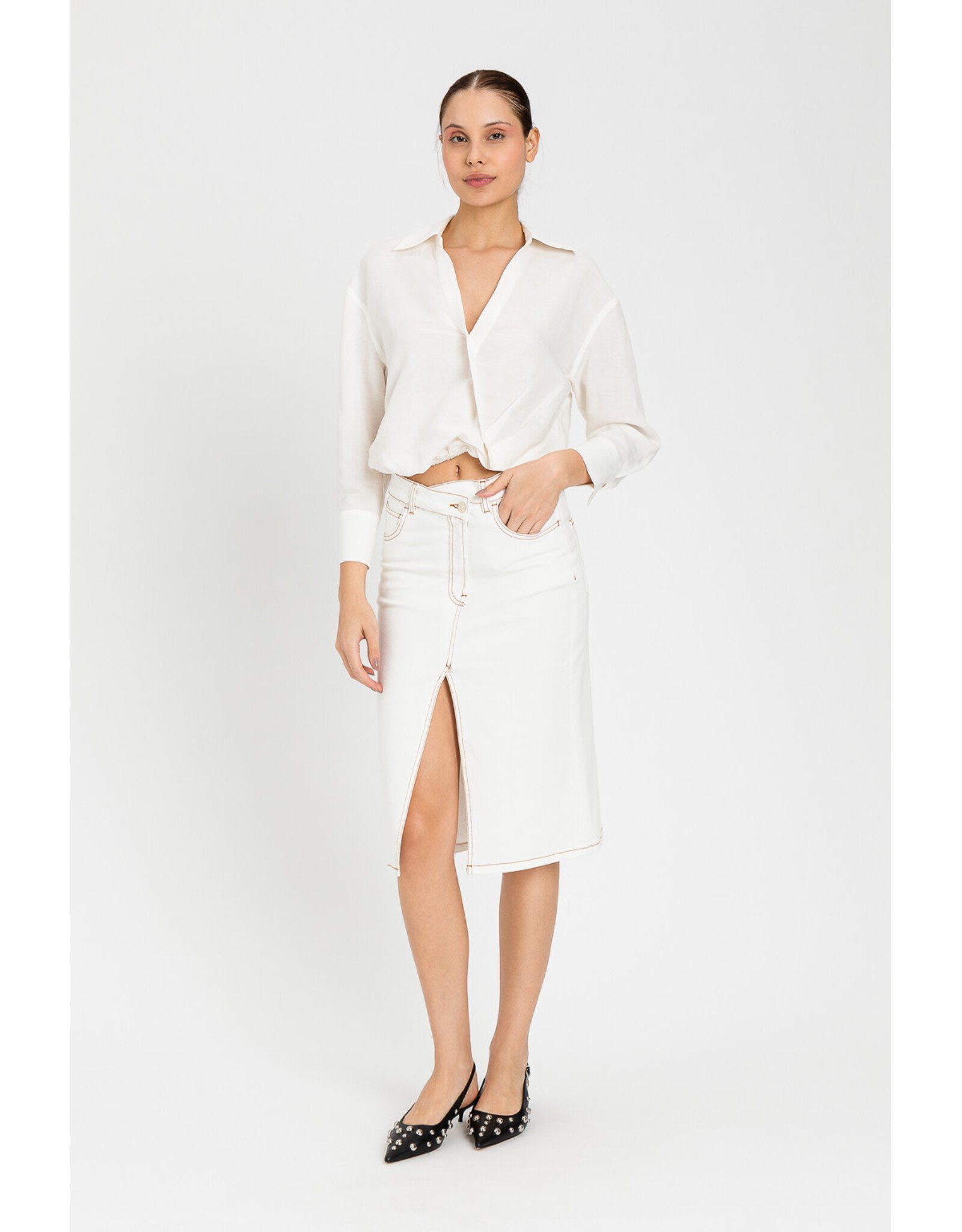 ACTITUDE TWIN SET 261AT2021 CAMICIA OFF WHITE