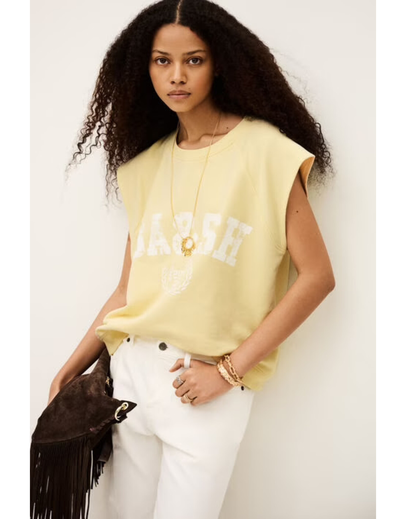 BA&SH SWEAT BEATA JAUNE