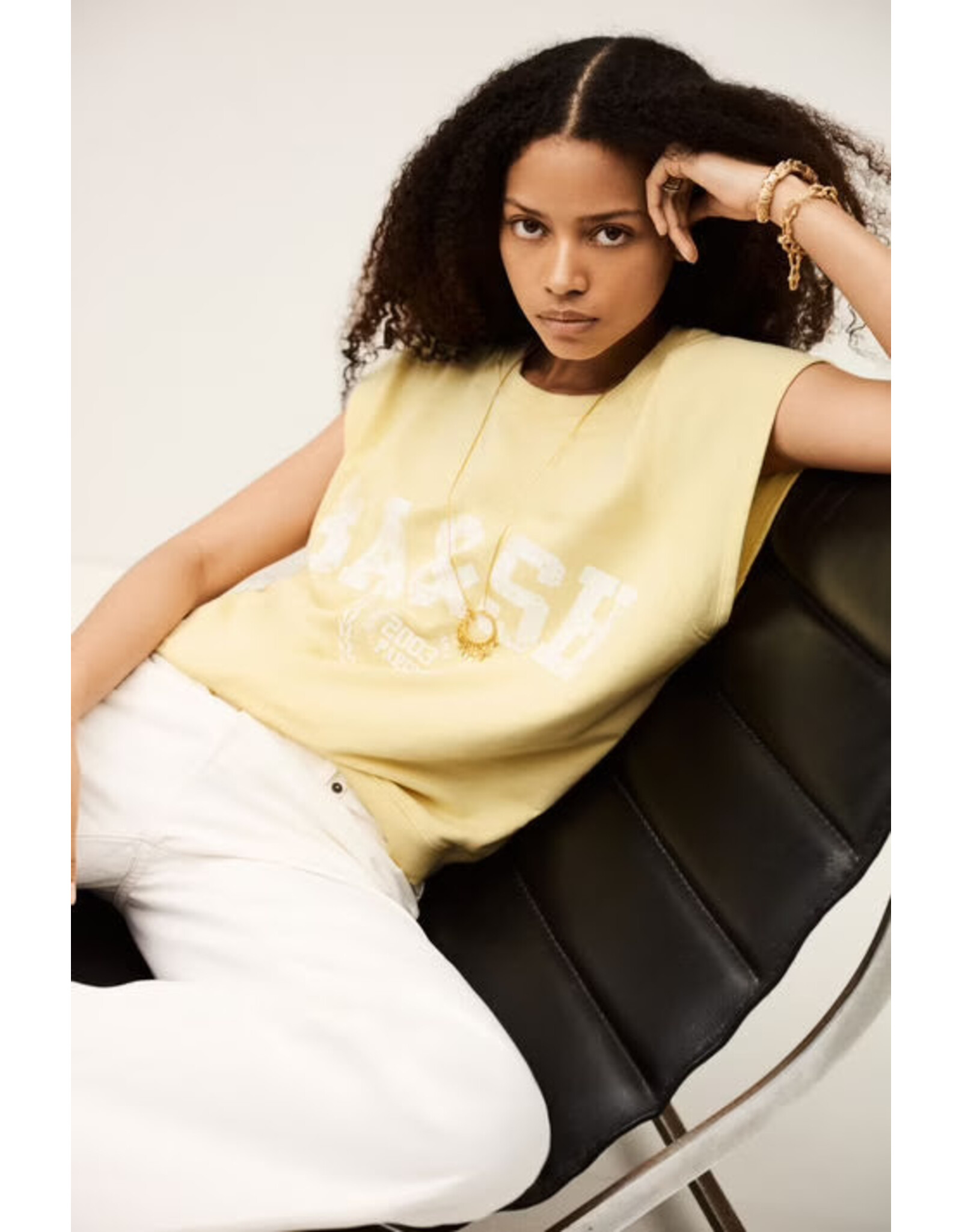 BA&SH SWEAT BEATA JAUNE