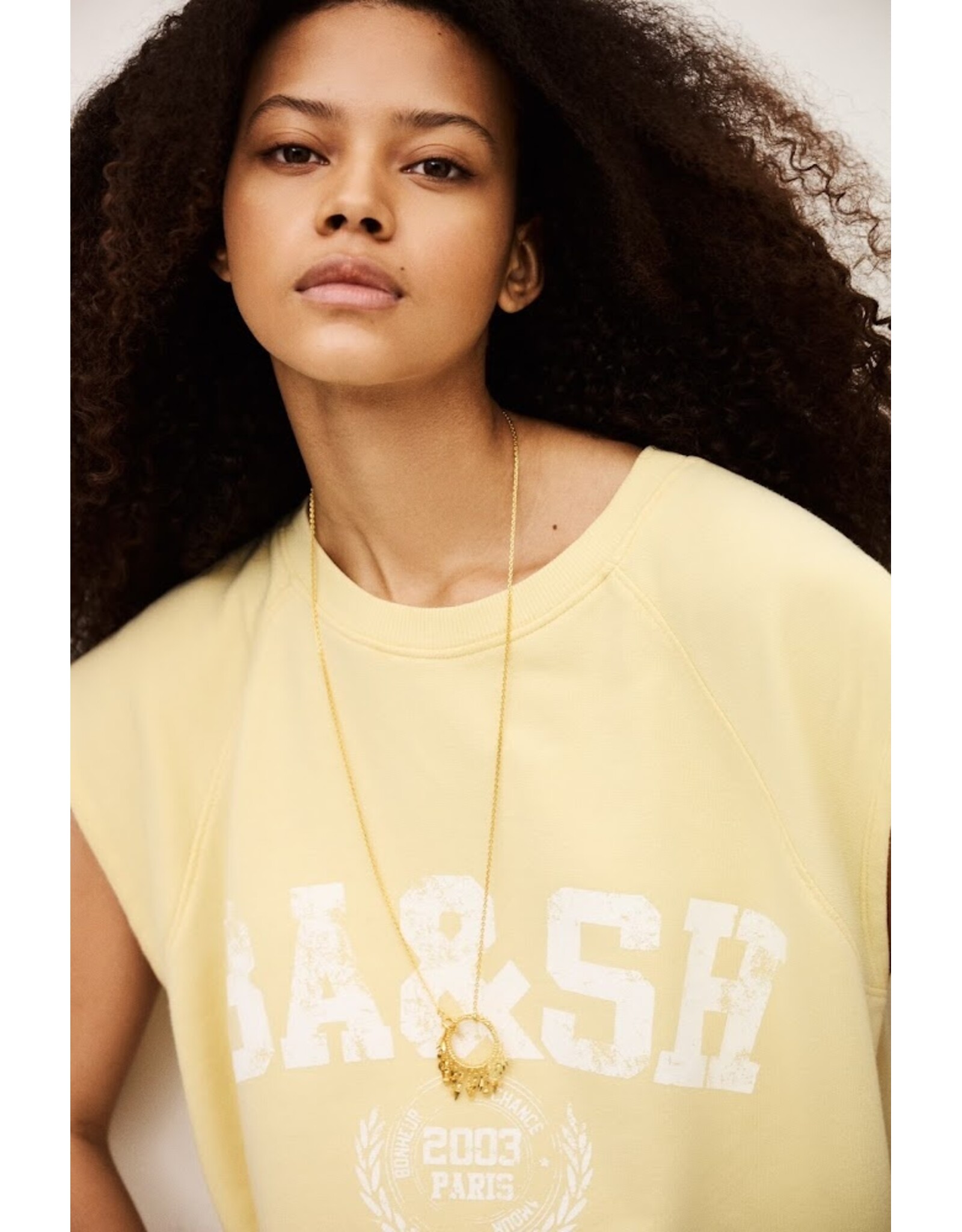 BA&SH SWEAT BEATA JAUNE