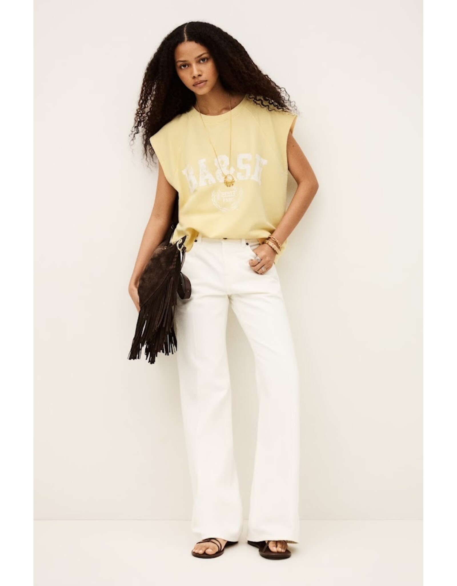 BA&SH SWEAT BEATA JAUNE