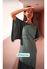 MARCH23 DRESS COSTA RICA RAFFIA BOTTLE GREEN