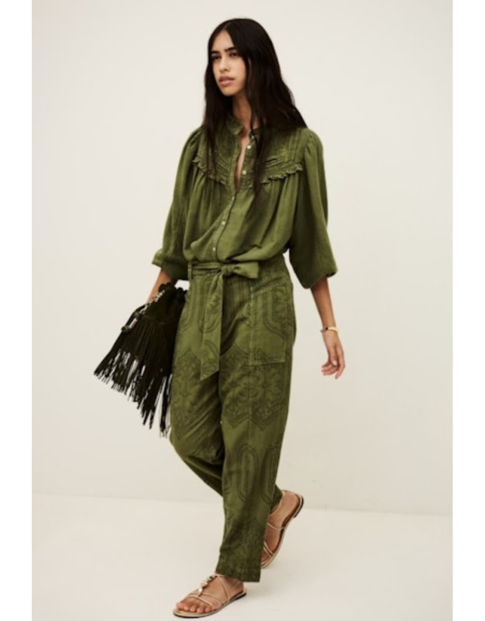 BA&SH BLOUSE GILDA KAKI