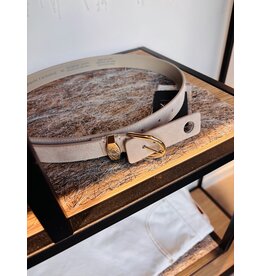 ARMANI EXCHANGE A/X XW002848 WOMAN LEATHER TONGUE BELT SAND