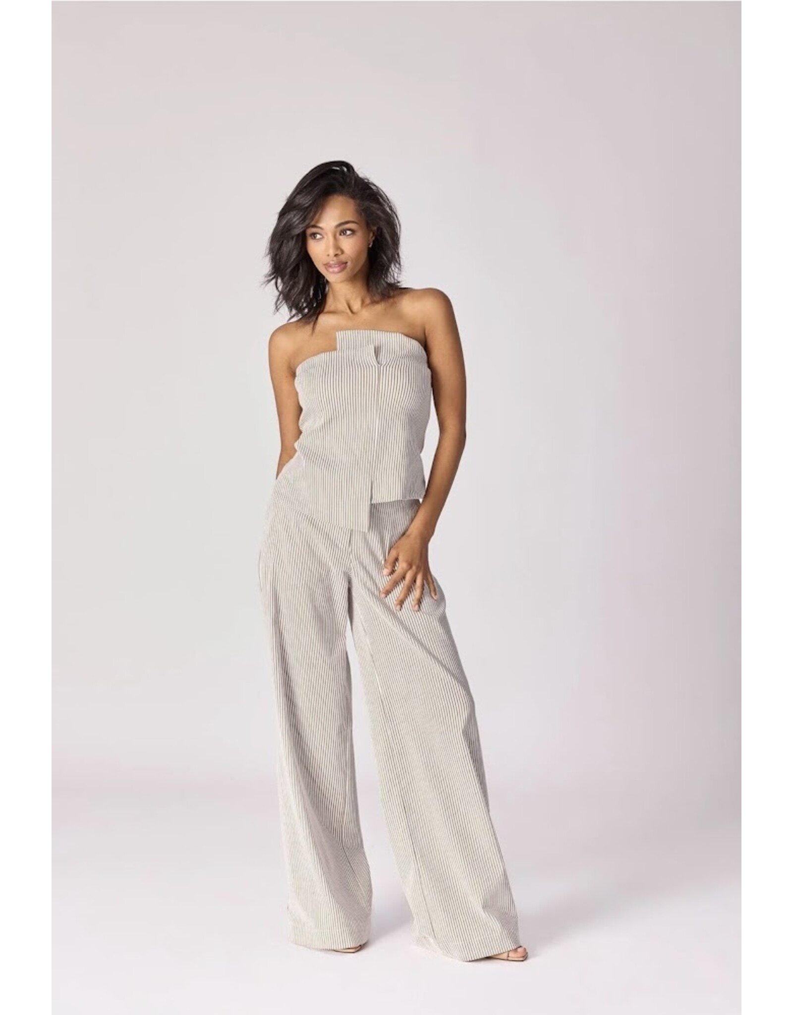 LALOTTI LENNY PANTS TAUPE STRIPE