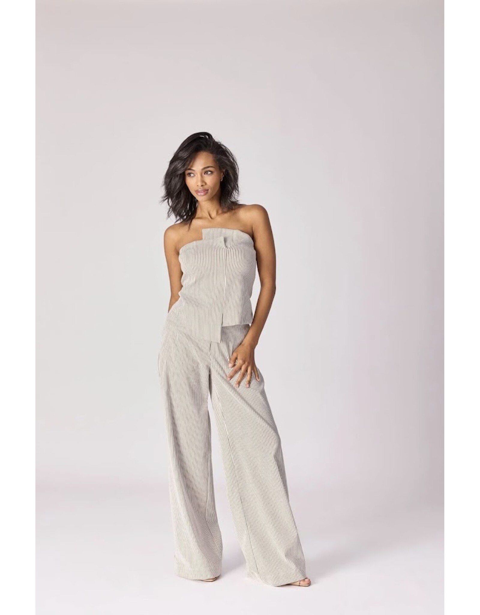LALOTTI LENNY PANTS TAUPE STRIPE