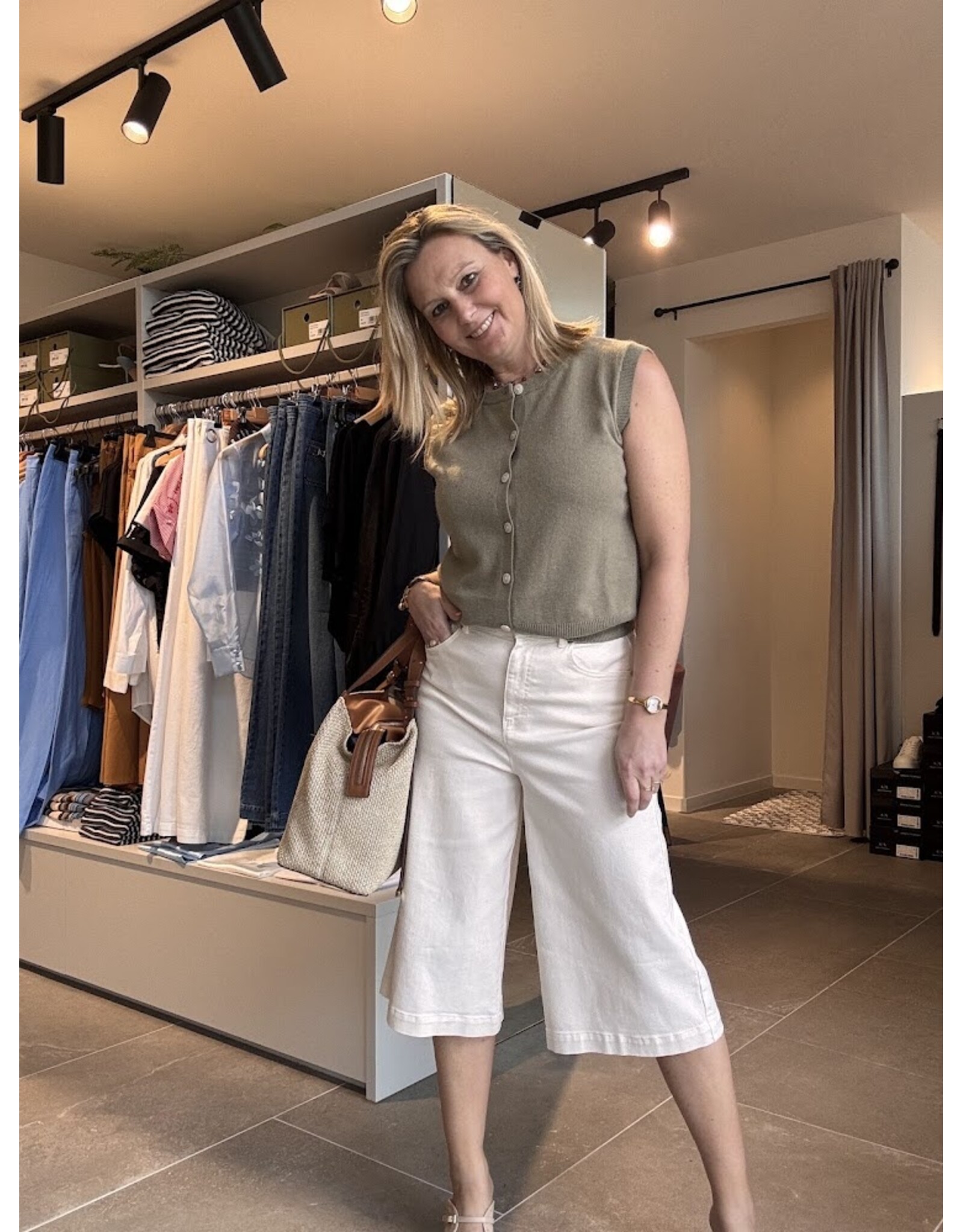 LALOTTI MIREIL GILET LIGHT KHAKI