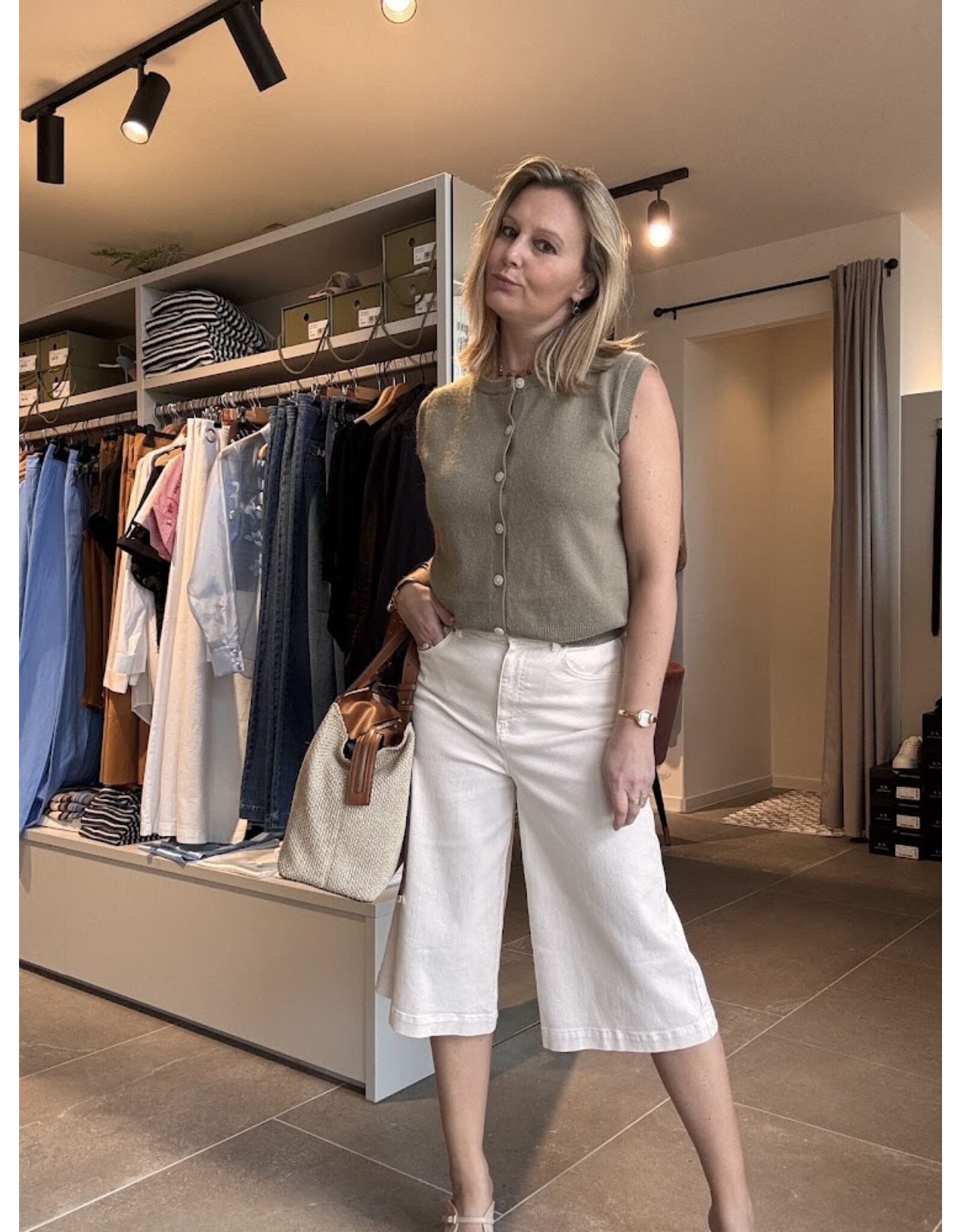 LALOTTI MIREIL GILET LIGHT KHAKI