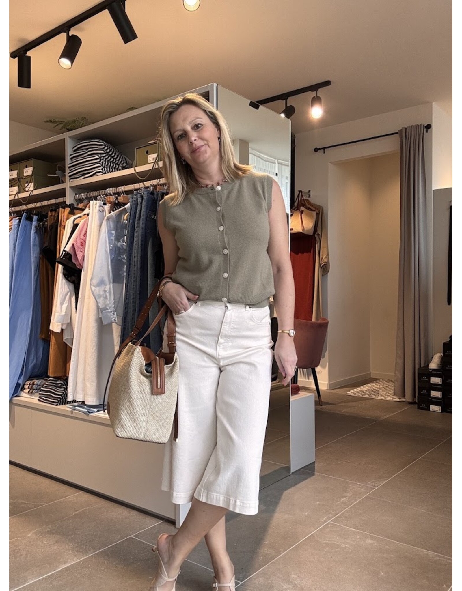 LALOTTI MIREIL GILET LIGHT KHAKI