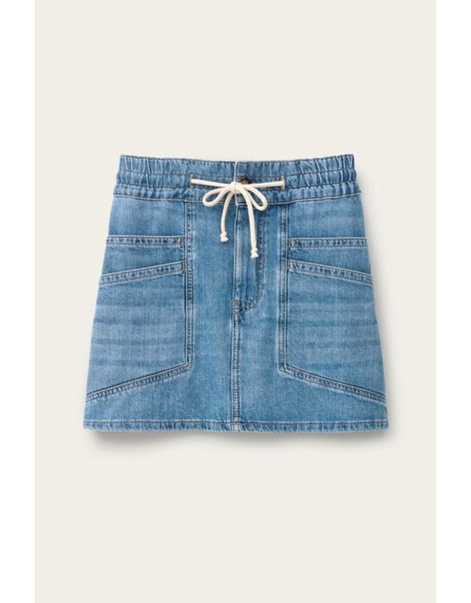 BA&SH JUPE MARTINA LIGHT USED BLUE