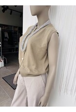 LALOTTI MIREIL GILET LIGHT KHAKI