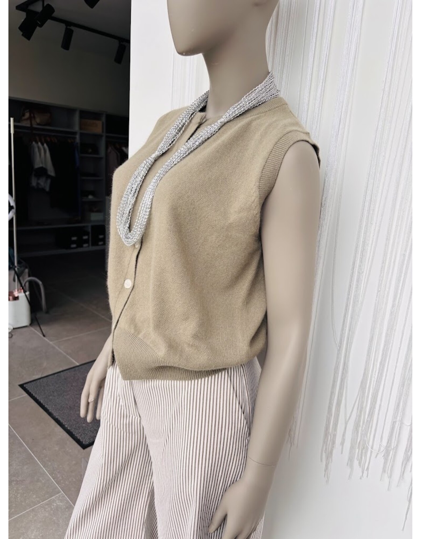 LALOTTI MIREIL GILET LIGHT KHAKI