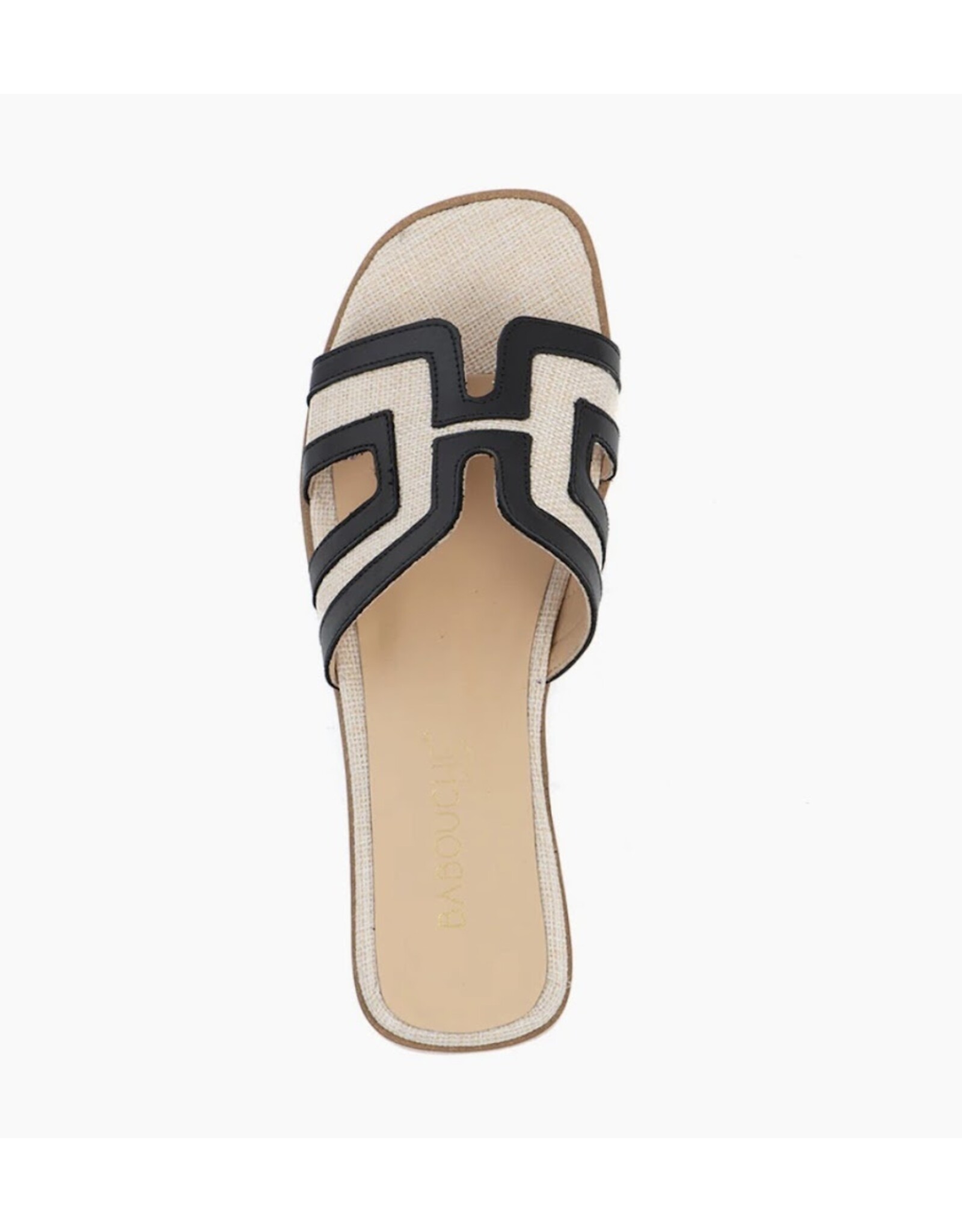 Babouche ELLY BLACK BEIGE