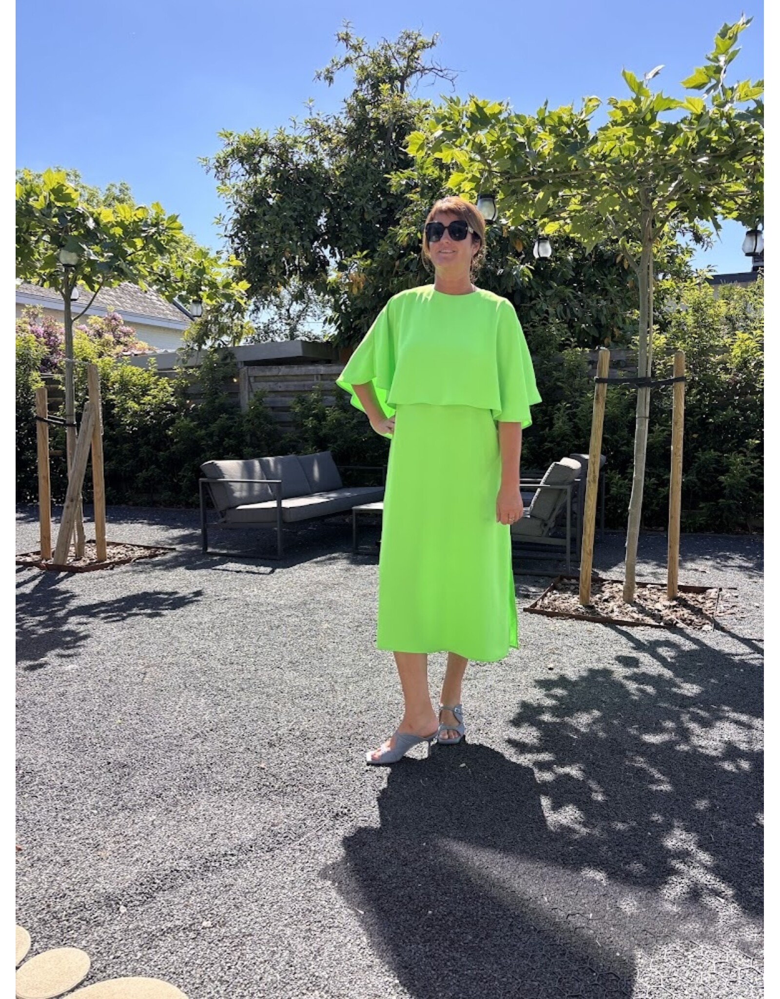 LALOTTI CAMILLA DRESS NEON GREEN