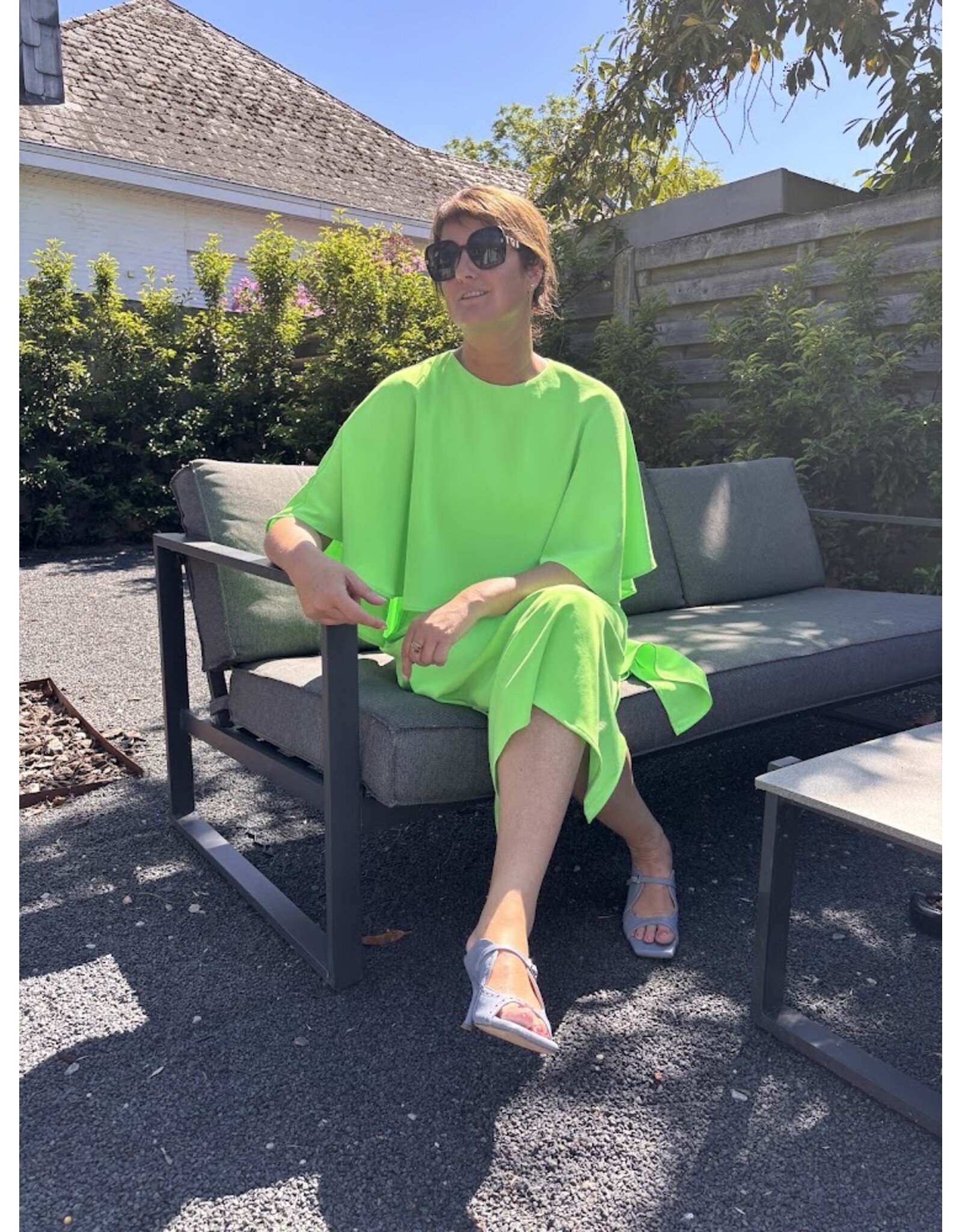 LALOTTI CAMILLA DRESS NEON GREEN