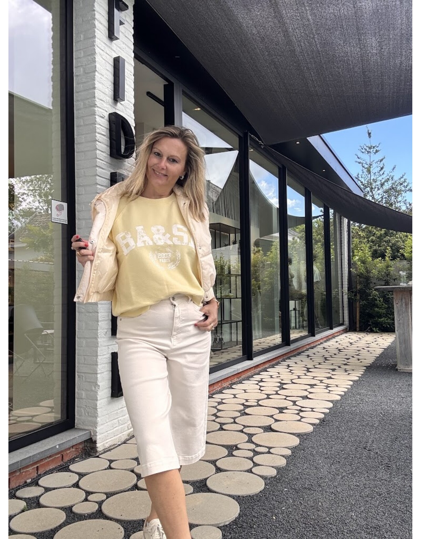 BA&SH SWEAT BEATA JAUNE