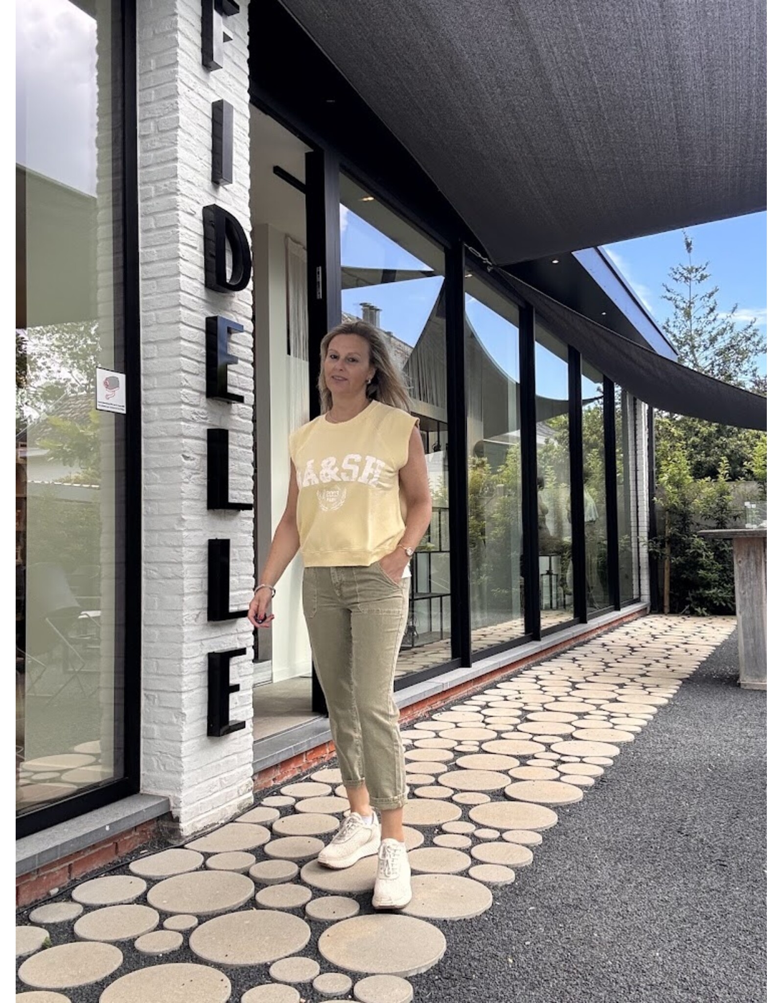 BA&SH PANTALON FALLY KAKI