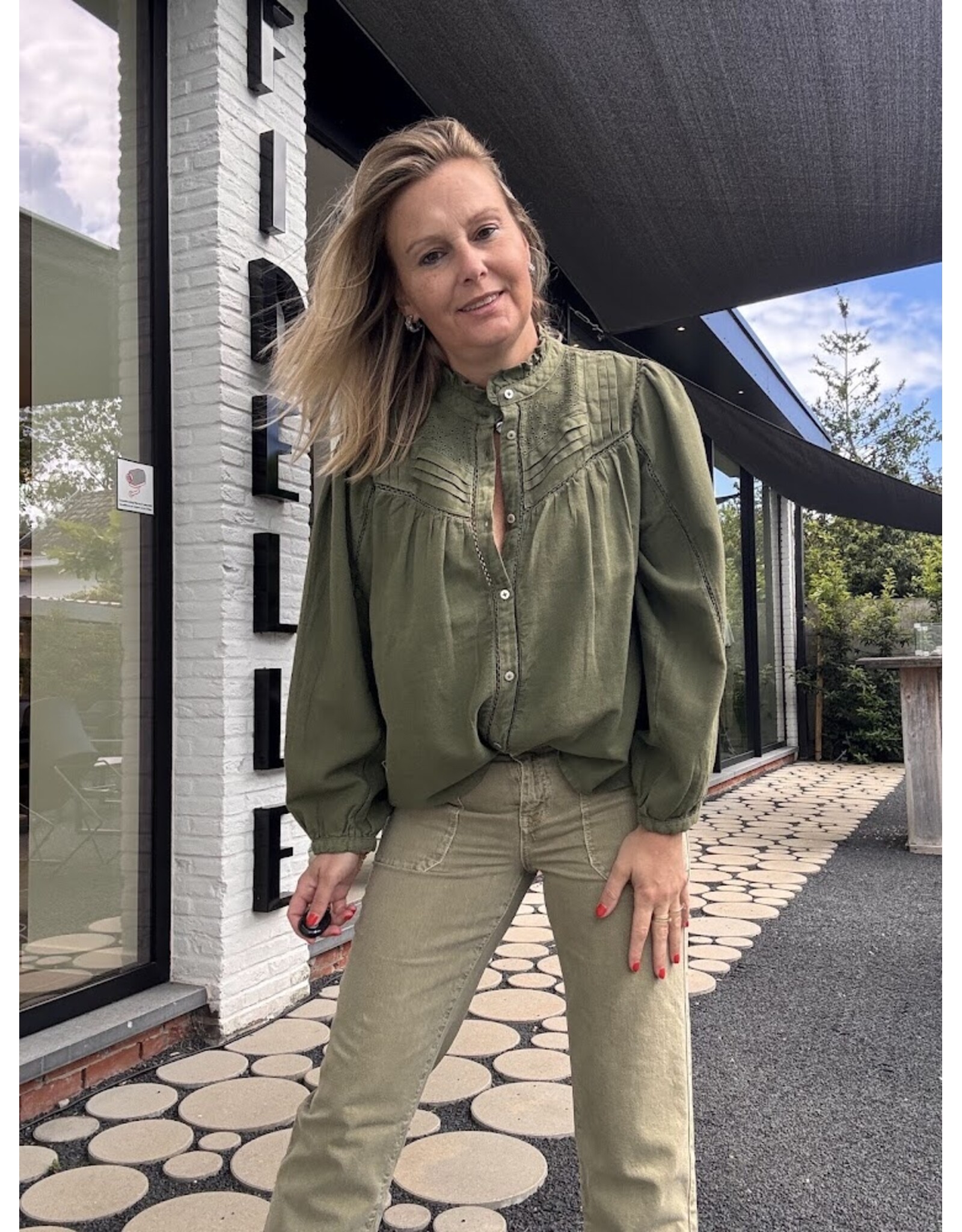 BA&SH BLOUSE GILDA KAKI