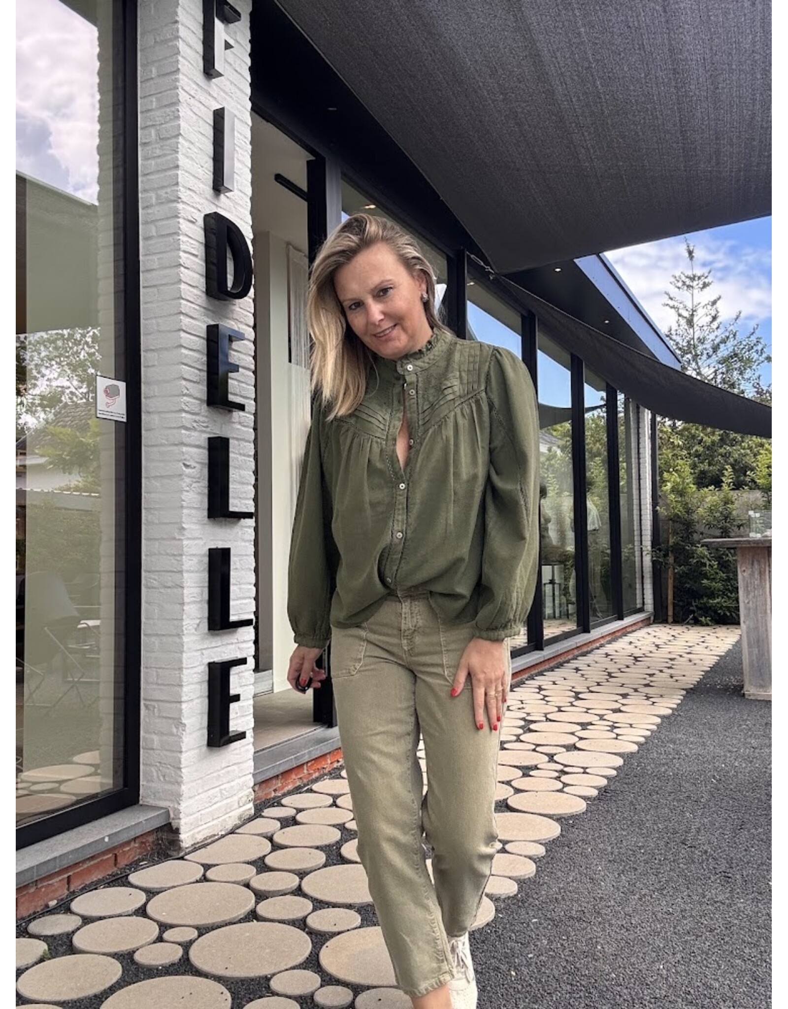 BA&SH BLOUSE GILDA KAKI