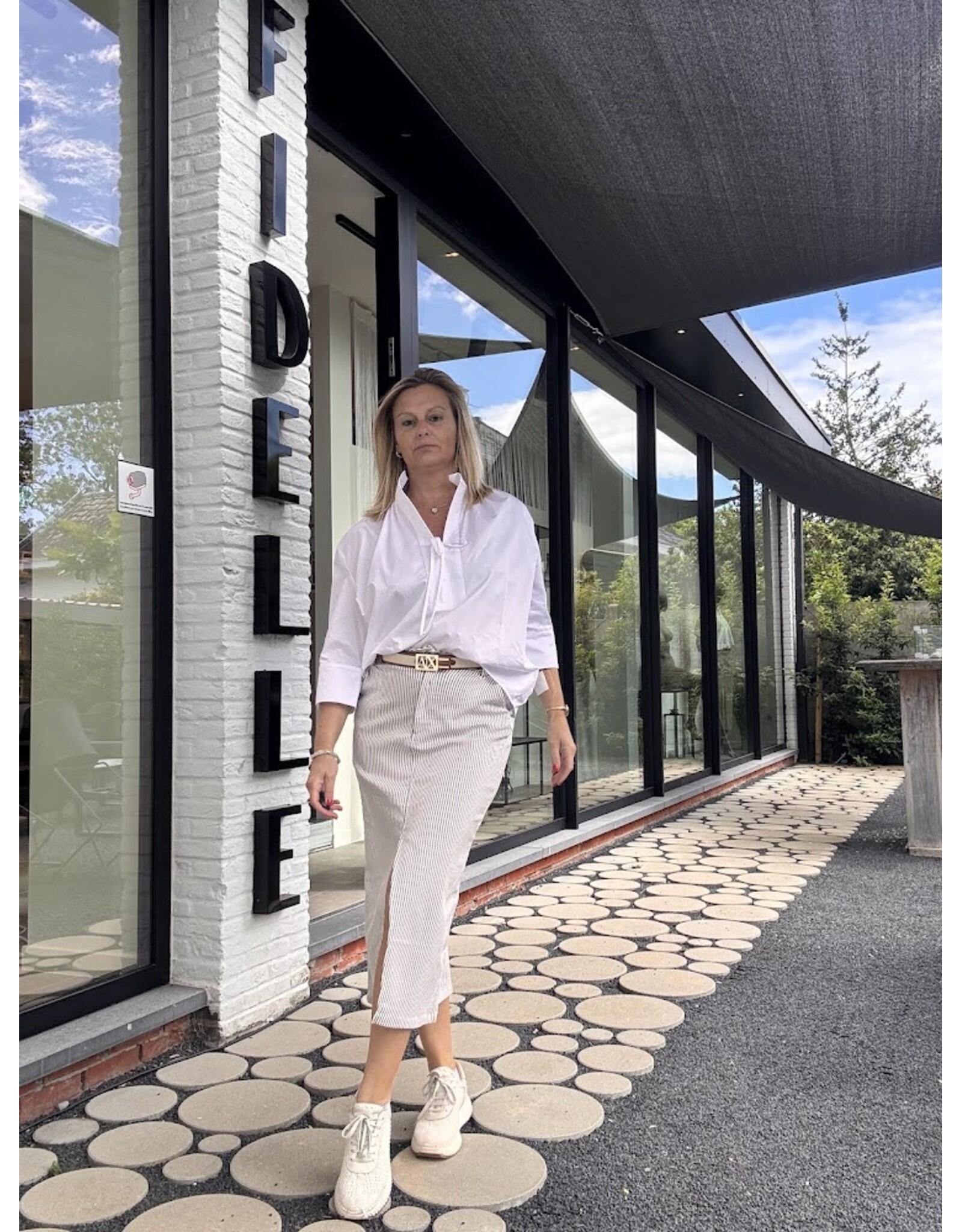 LALOTTI SIS SKIRT TAUPE STRIPE