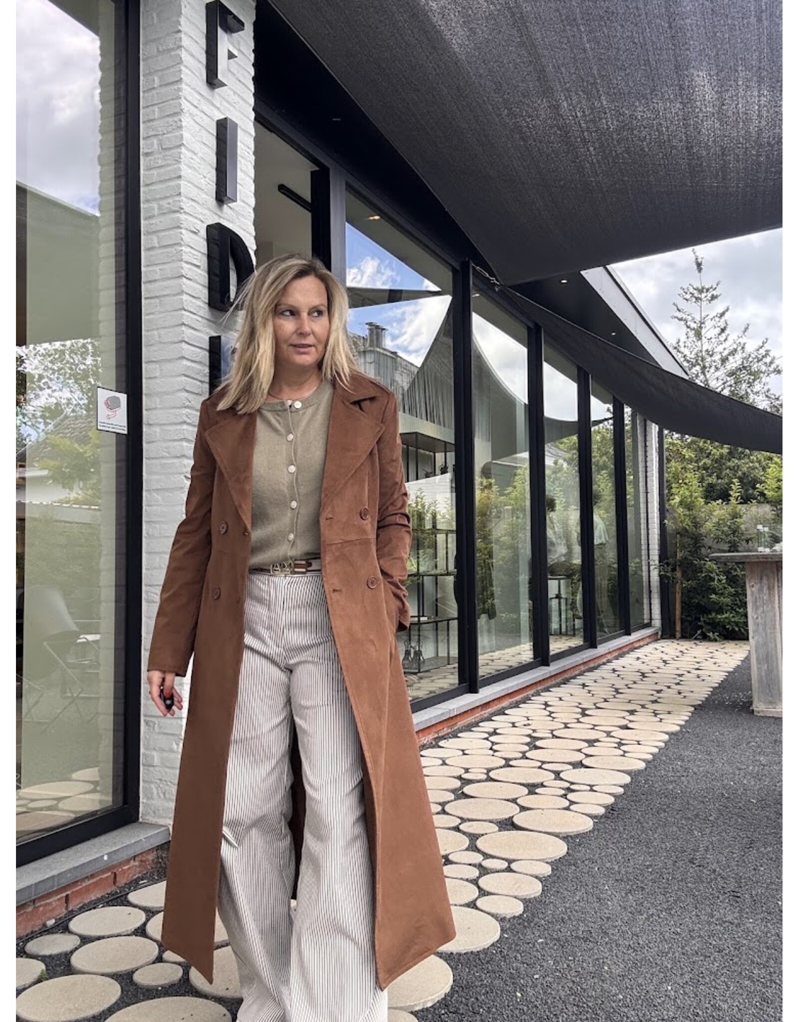 ACTITUDE TWIN SET 261AP2330 TRENCH CHOCOLA
