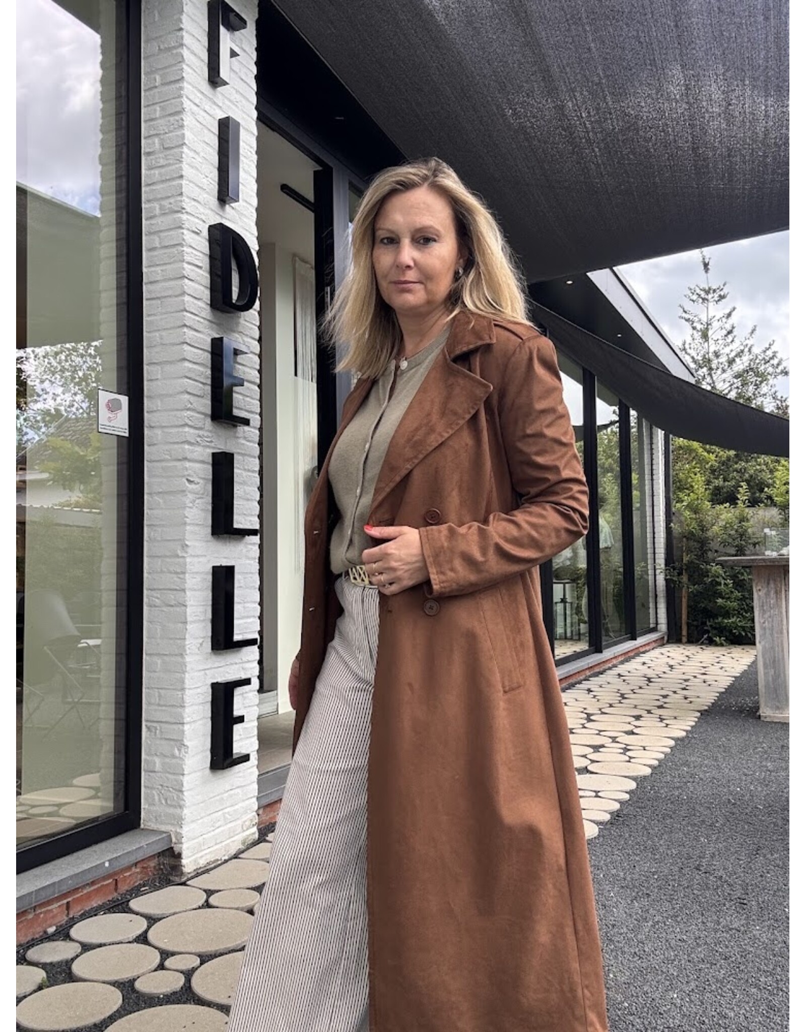 ACTITUDE TWIN SET 261AP2330 TRENCH CHOCOLA