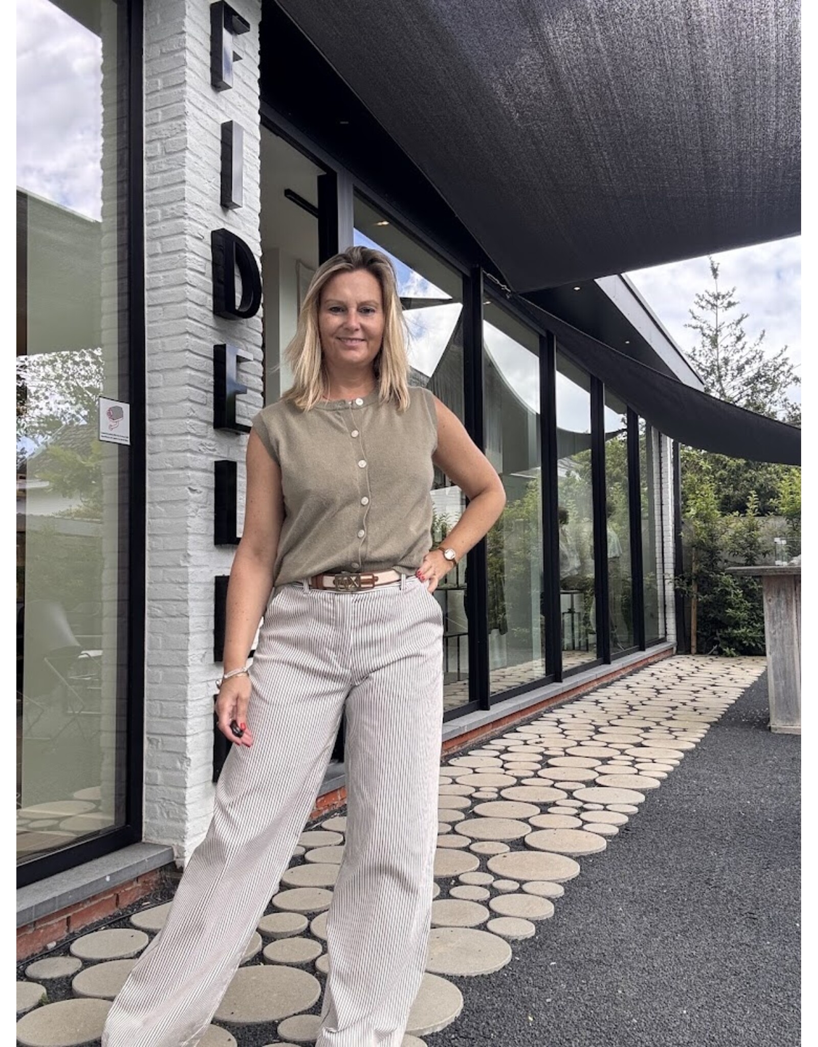 LALOTTI MIREIL GILET LIGHT KHAKI