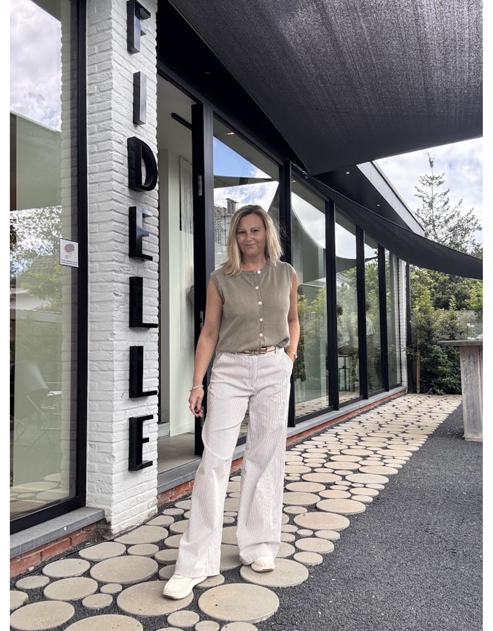 LALOTTI MIREIL GILET LIGHT KHAKI