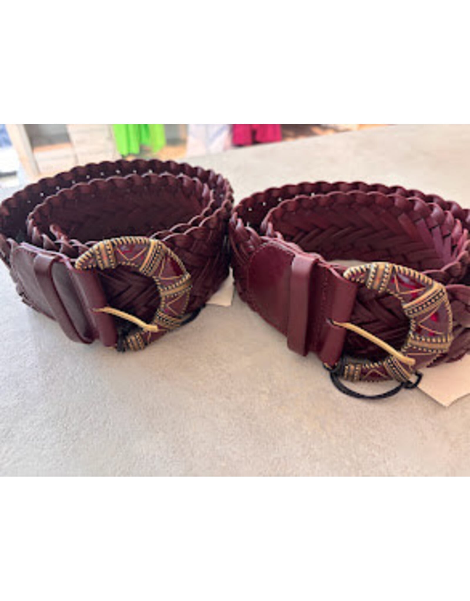BA&SH CEINTURE BYRON BORDEAUX