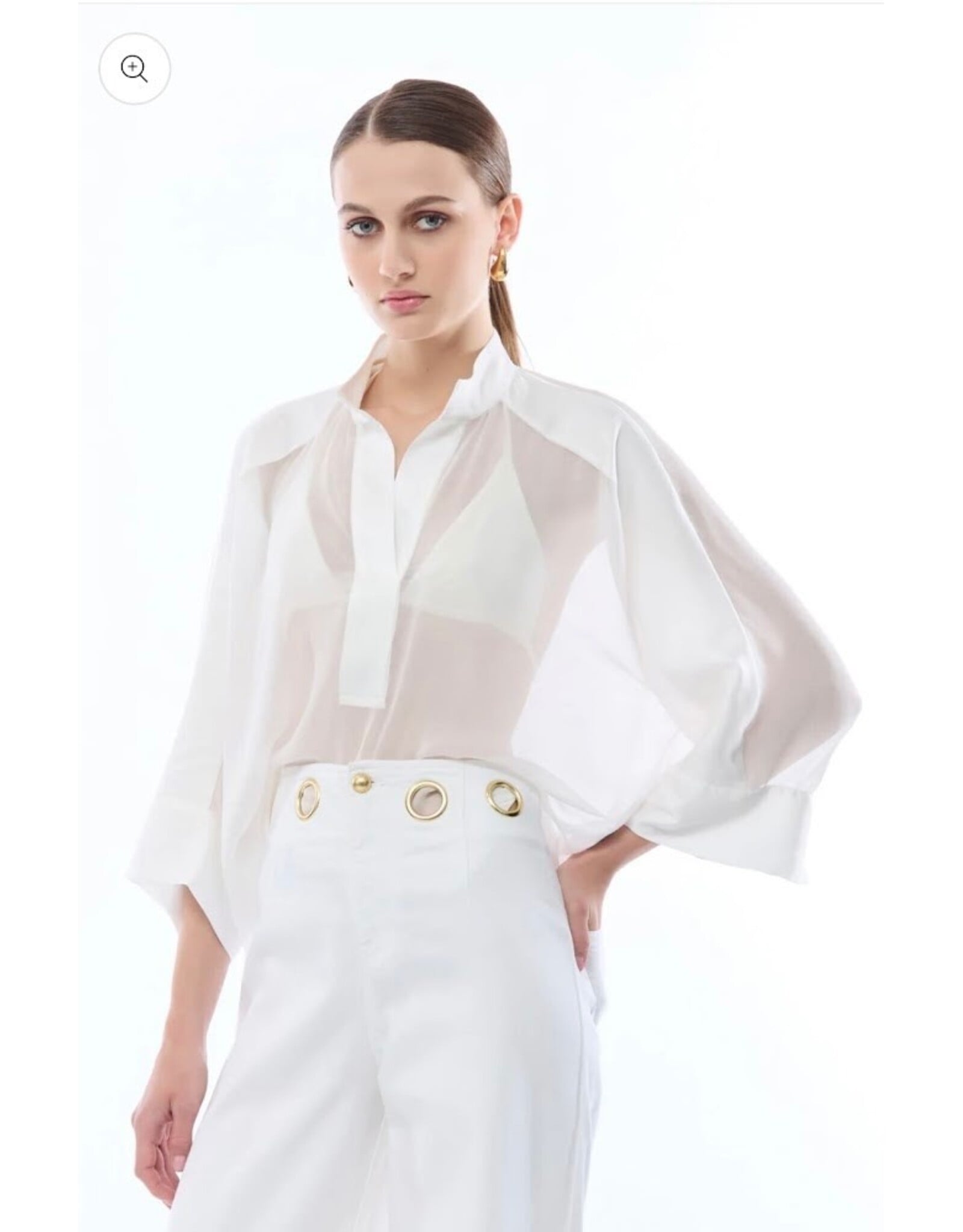 NENETTE 41BB-STAFFER AVORIO PANTALONE GAMBA