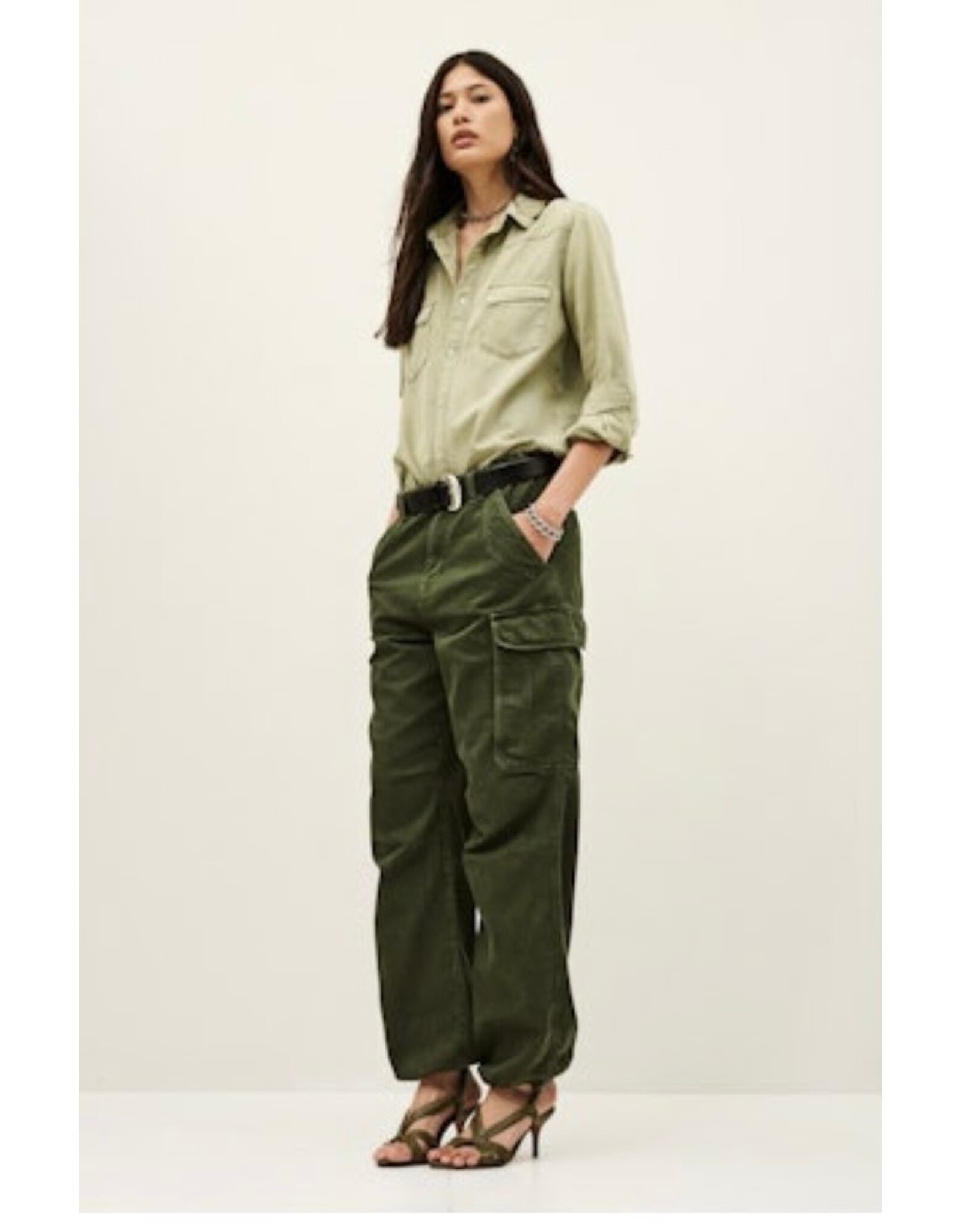 BA&SH PANTALON FINO KAKI