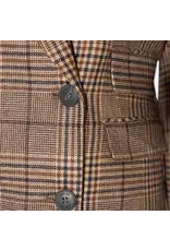 JANICE MARTIN BLAZER BIG CHECK BROWN
