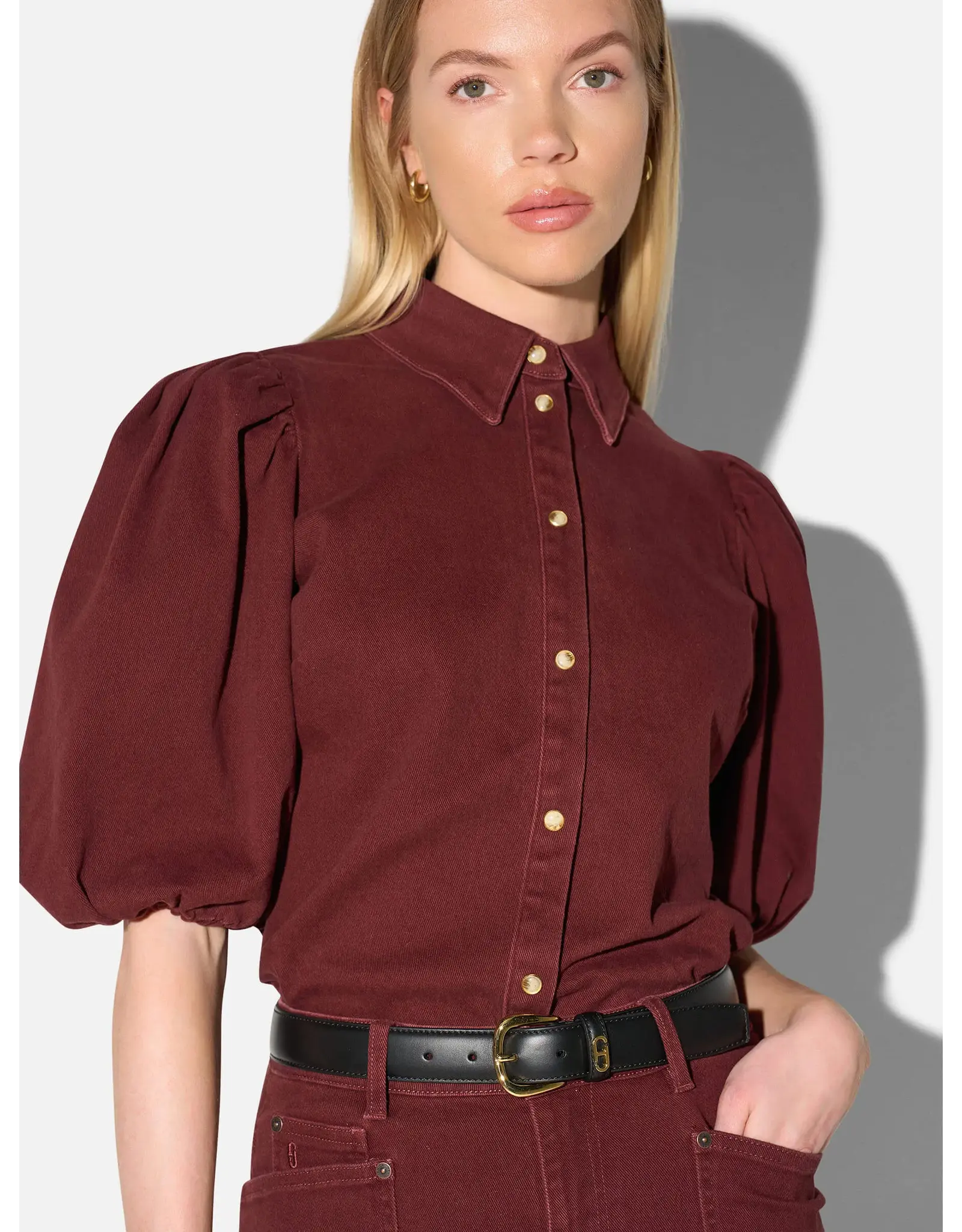 JANICE LARS BURGUNDY HEMD