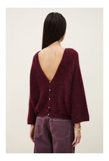BA&SH CARDIGAN ISAAC BORDEAUX