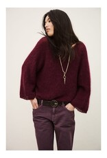 BA&SH CARDIGAN ISAAC BORDEAUX